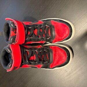 Nike Red and Black Baseketball Shoes Size 3.5Y